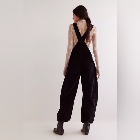 Free People x We The Free Good Luck Cord Overall in Black - Picture 3 of 15
